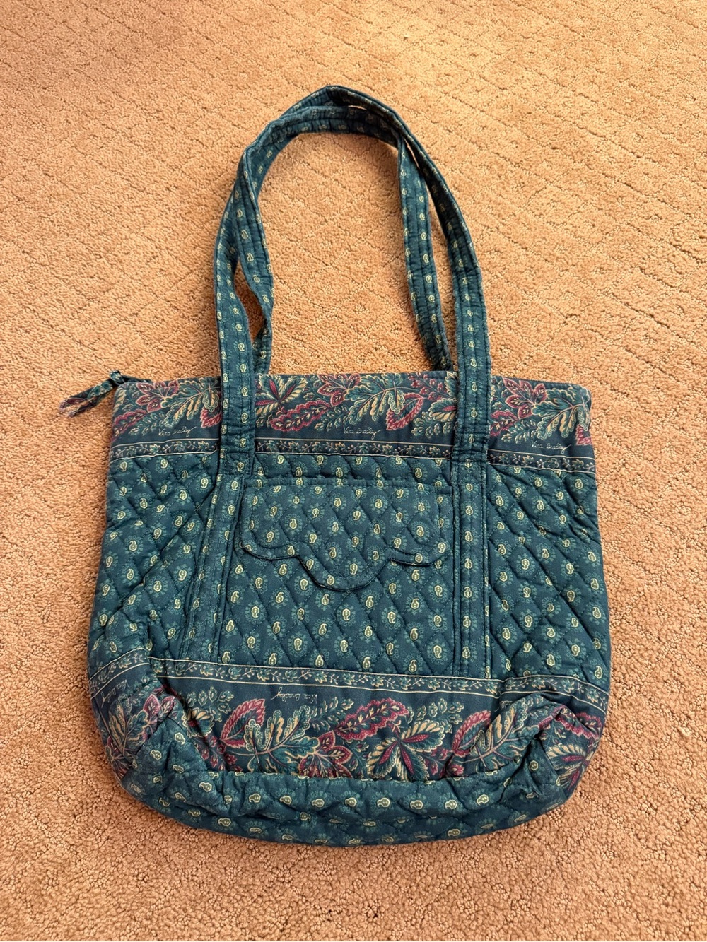 Vintage Vera Bradley Dark Green Paisley Shoulder Bag Y2K 90s